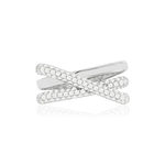 Bague argent 925 zirconias - vue 3
