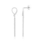 Boucles d'oreilles argent 925 zirconias - vue 1