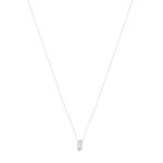 Collier argent 925 zirconias 42 à 45 cm, motif anneaux entrelacés - vue 2