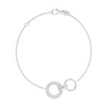 Bracelet argent 925 zirconias 18 cm - vue 1