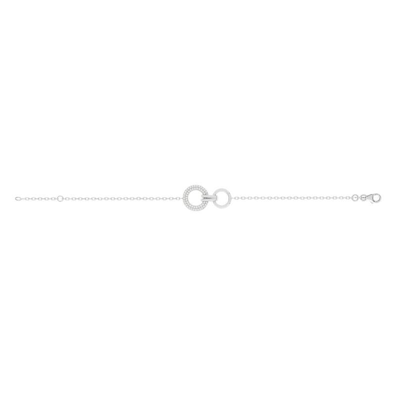 Bracelet argent 925 zirconias 18 cm - vue 2