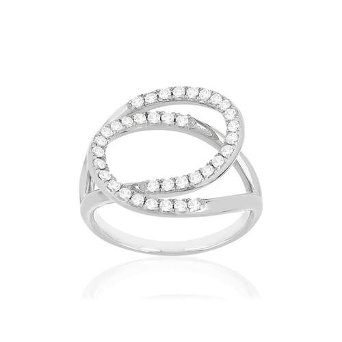 Bague argent zirconias