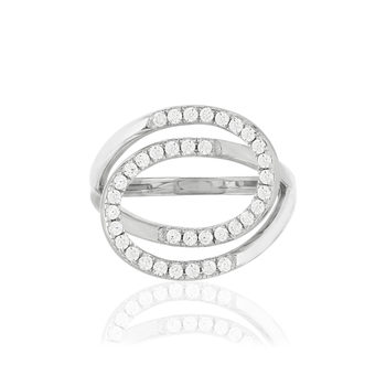 Zilveren zirkonia ring
