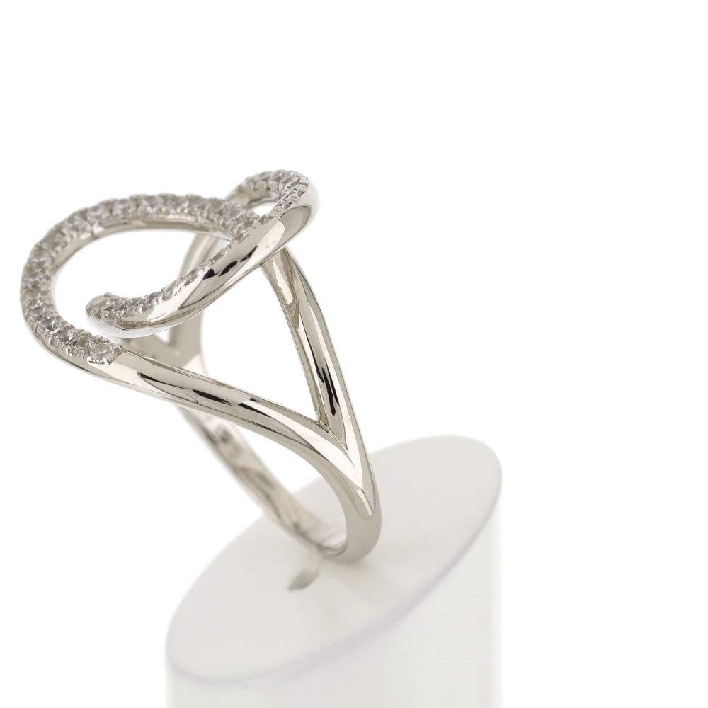 Bague argent zirconias - vue 5