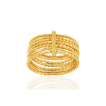 Bague semainier plaqué or - vue 1