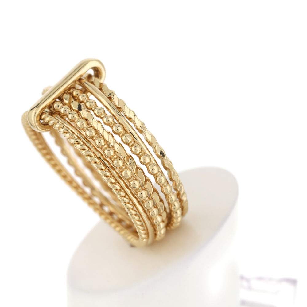 Bague semainier plaqué or - vue 5