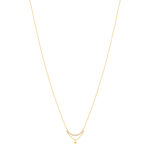 Collier plaqué or zirconias 45 cm motif soleil - vue 2