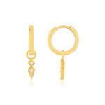 Créoles plaqué or zirconias - vue 1