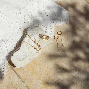 Boucles d'oreilles plaqué or zirconias motif soleil