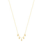 Collier plaqué or zirconias 45 cm motif goutte - vue 2