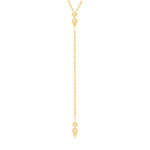Vergulde ketting met zirkonia's, 45 cm - afbeelding 1