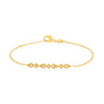 Bracelet plaqué or zirconias 18 cm - vue 1