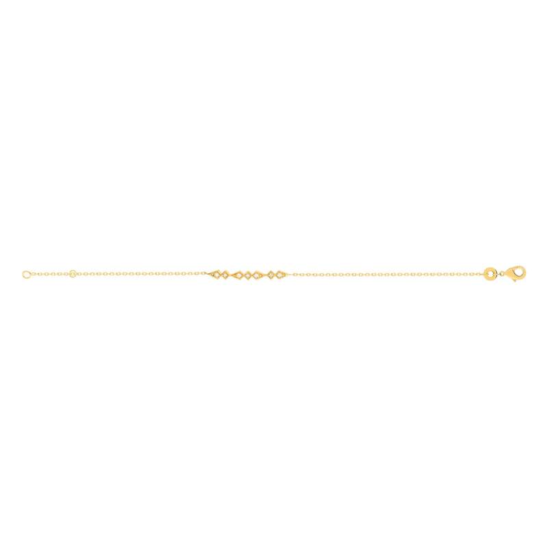 Bracelet plaqué or zirconias 18 cm - vue 2