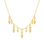 Collier plaqué or zirconias 45 cm - vue 1