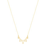 Collier plaqué or zirconias 45 cm - vue 2