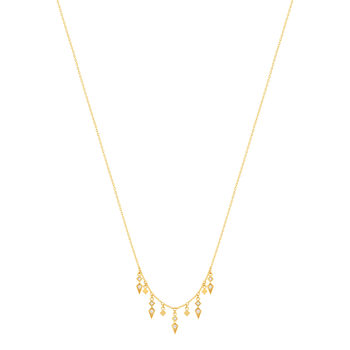 Collier plaqué or zirconias 45 cm