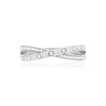 Bague or blanc 375 diamants - vue 3