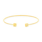 Bracelet rigide or jaune 375 diamants motif pyramide - vue 1