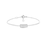 Bracelet or blanc 375 diamants - vue 1