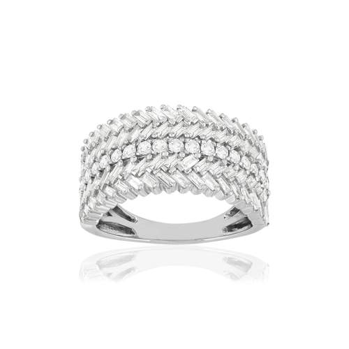 750 diamanten witgouden ring