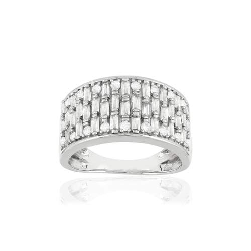 Bague or blanc 750 diamants
