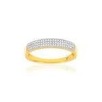 Bague or 375 2 tons diamants - vue 1