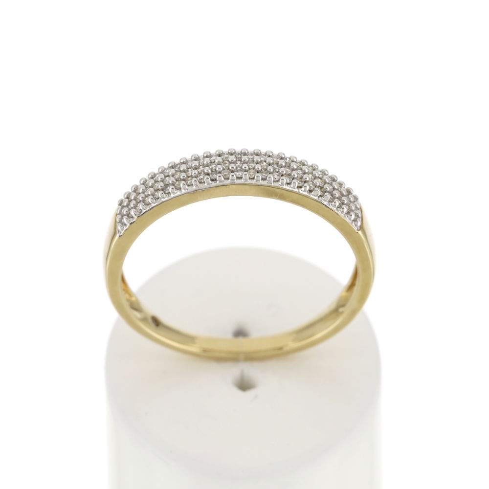Bague or 375 2 tons diamants - vue 1