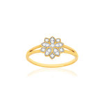 Bague or 375 2 tons diamants - vue 1