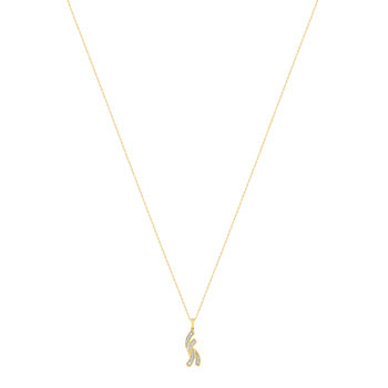 Collier or 375 2 tons diamants 42 cm