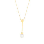 Collier or jaune 375 perle 44 cm - vue 1