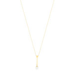 Collier or jaune 375 perle 44 cm - vue 2