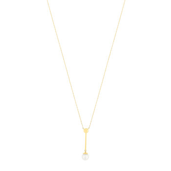 Collier or jaune 375 perle 44 cm