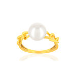 Bague or jaune 375 perle de culture de chine - vue 1