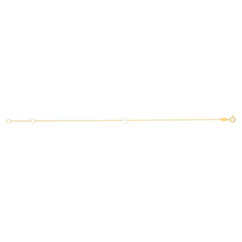 Bracelet or jaune 375 perle de culture de chine 19 cm - vue 2