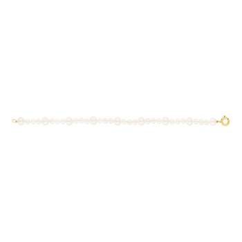 Armband van 375 geelgoud met Chinese gekweekte parels, 19 cm