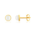 Boucles d'oreilles or jaune 375 perles de culture de chine - vue 1