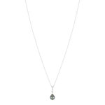 Collier argent 925 perle de culture de tahiti 45 cm - vue 2