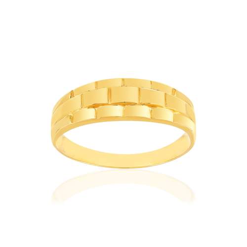 Yellow gold ring 375