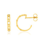 Boucles d'oreilles or jaune 375 - vue 1