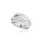 Bague argent 925 motif chaîne - vue D1