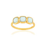 Gold-plated agate ring - view 1