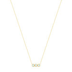 Collier plaqué or agates 45 cm - vue 2