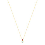 Collier plaqué or agate zirconia 45 cm - vue 2