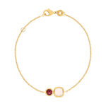 Bracelet plaqué or zirconias 18 cm - vue 1