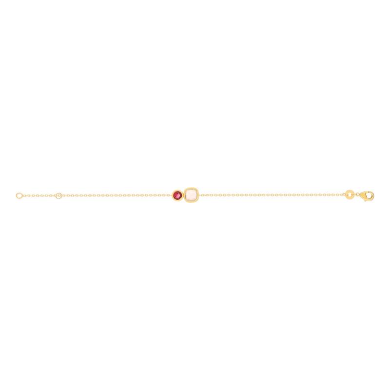 Bracelet plaqué or zirconias 18 cm - vue 2