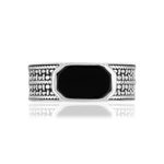 Bague argent 925 agate - vue 3