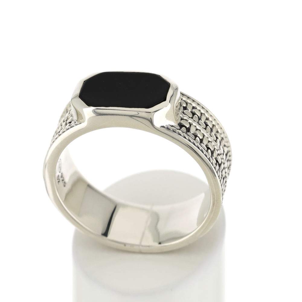 Bague argent 925 agate - vue 2