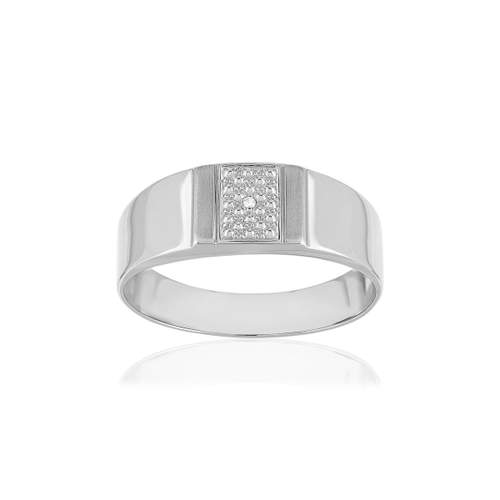 Bague or blanc 375 diamants