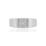Bague or blanc 375 diamants - vue 3