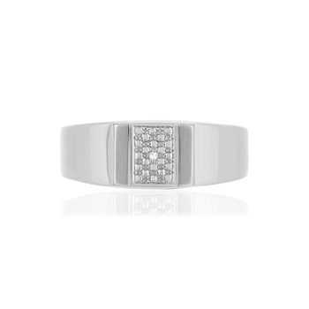 Bague or blanc 375 diamants